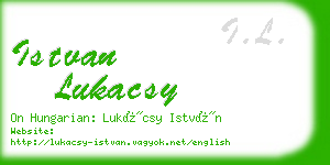 istvan lukacsy business card